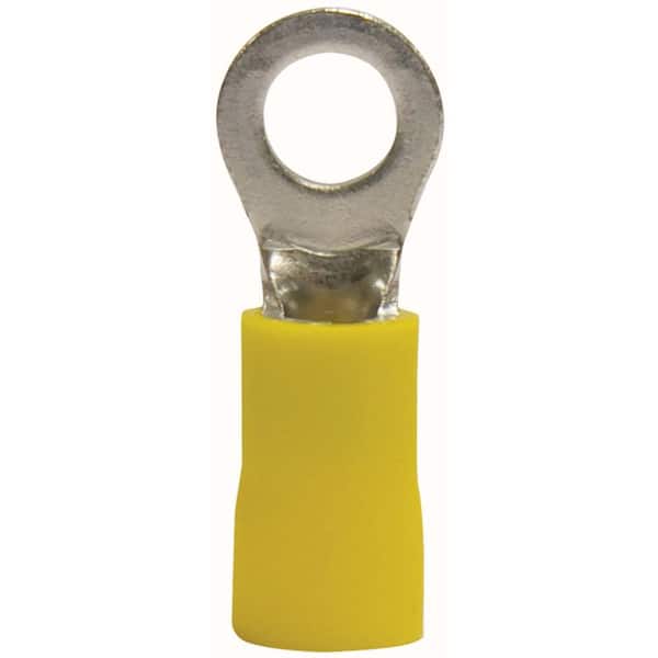 Gardner Bender 12 - 10 AWG #8 - 10 Stud Size Ring Terminals in Yellow (50-Pack)