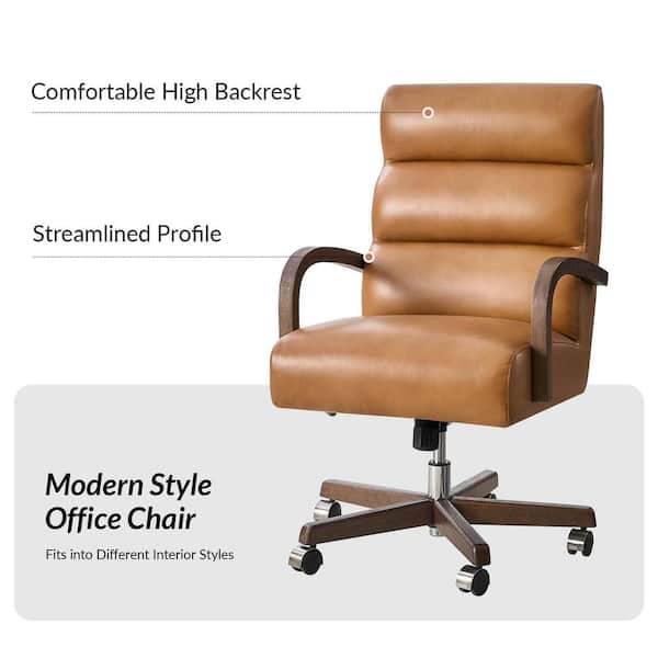 JAYDEN CREATION Soott Modern Genuine Leather Upholstery Office