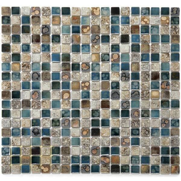 Solistone Terrene Vale 12 in. x 12 in. x 6 mm Porcelain Mesh-Mounted Mosaic Tile (10 sq. ft. / case)