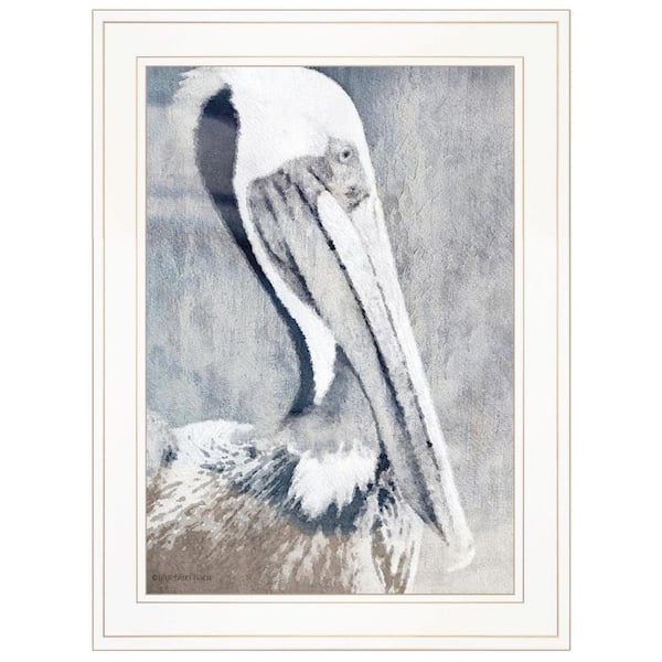 HomeRoots Charlie Pelican 1-Piece Framed Wall Art 19 in. x 15 in.