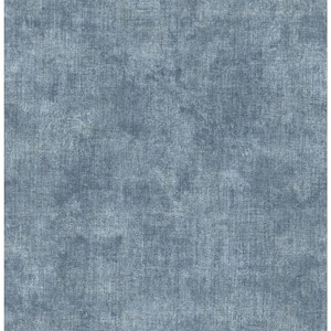 Gramercy Blue Linen Blue Wallpaper Sample