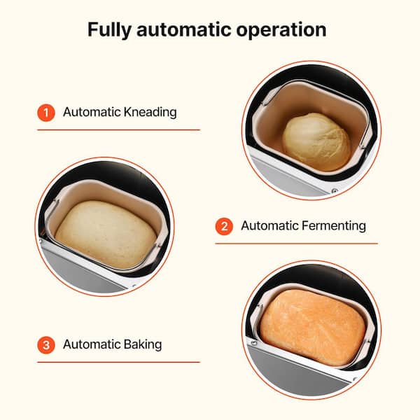 SVOPES Bread Maker, 2LB 19-in-1 Dough Machine, Nonstick Ceramic