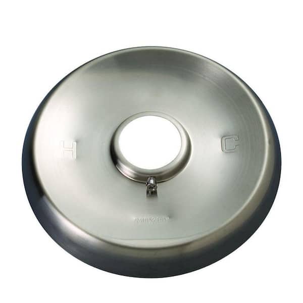 BrassCraft 5-1/2 in. 1-Handle Tub and Shower Faucet Escutcheon for Mixet Faucets Non-Pressure Balanced Valves in Satin Nicke