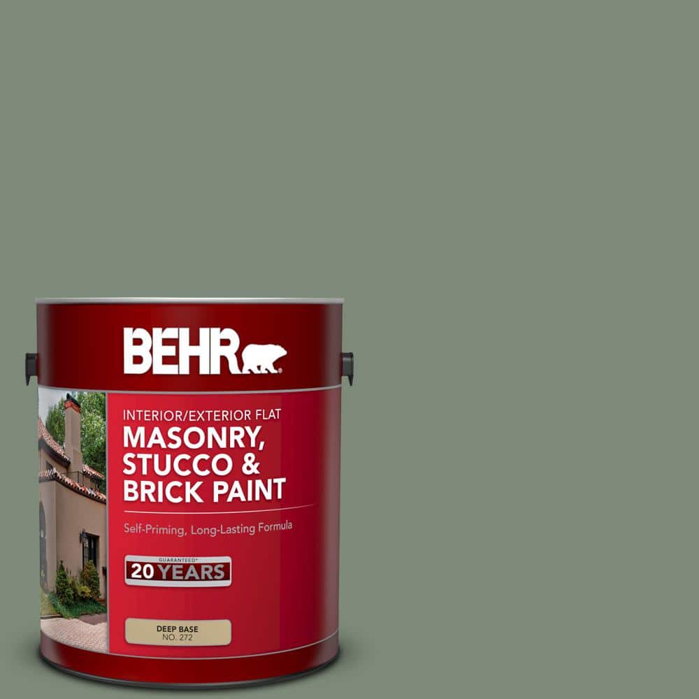 1 gal. #N400-5 Thai Basil Flat Interior/Exterior Masonry, Stucco and Brick 