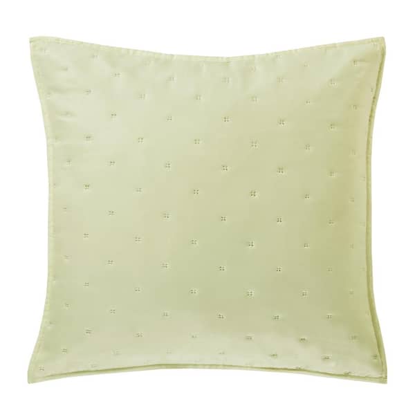 Unbranded Vito Green Polyester Euro Quilted Sham