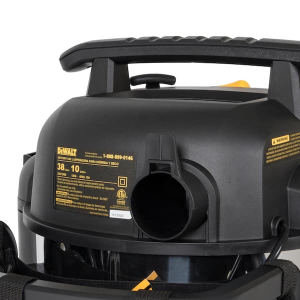 10 Gallon, 5.0 HP Stainless Steel Wet/Dry Vacuum