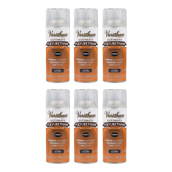 11 oz. Clear Gloss Oil-Based Interior Polyurethane Spray Paint (6-Pack)