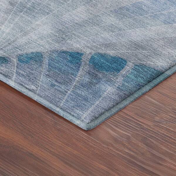 Mayfield Premium Machine Washable Abstract AMF2401 Sky 10 ft. x 14 ft. Area Rug