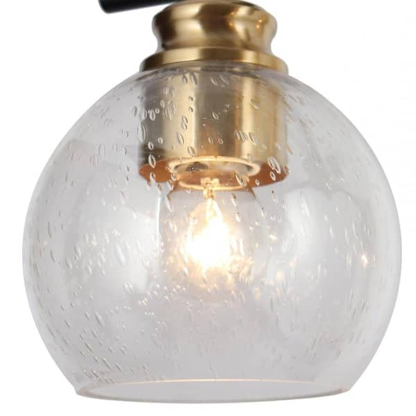 ZILANL Vintage 5 Lights Gold Glass Pendant Lighting Rustic Style