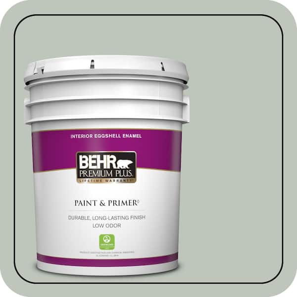 BEHR PREMIUM PLUS 5 gal. #N410-3 Riverdale Eggshell Enamel Low Odor Interior Paint & Primer
