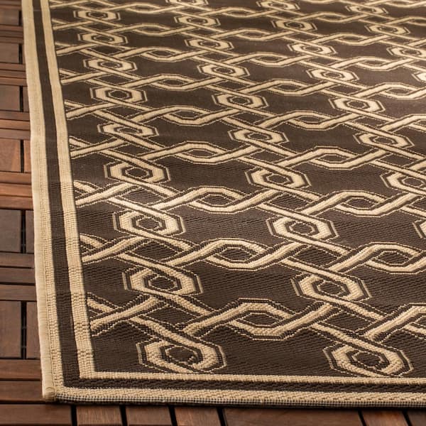 Brown 8' x 11'2 Safavieh Martha Stewart Collection MSR4253 Indoor/ Outdoor Area Rug Cream Brown 8' x 11'2 Safavieh Martha Stewart Collection MSR4253 Indoor/ Outdoor Area Rug Cream