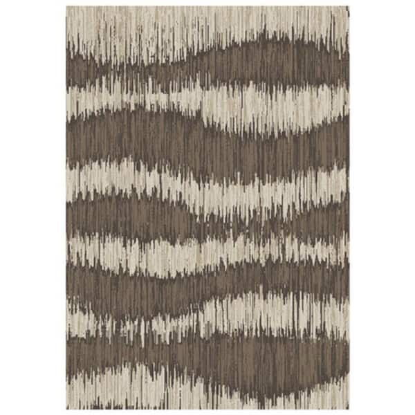 Doen  Cream, Brown and Gray Geometric 5 ft. x 7 ft. Area Rug