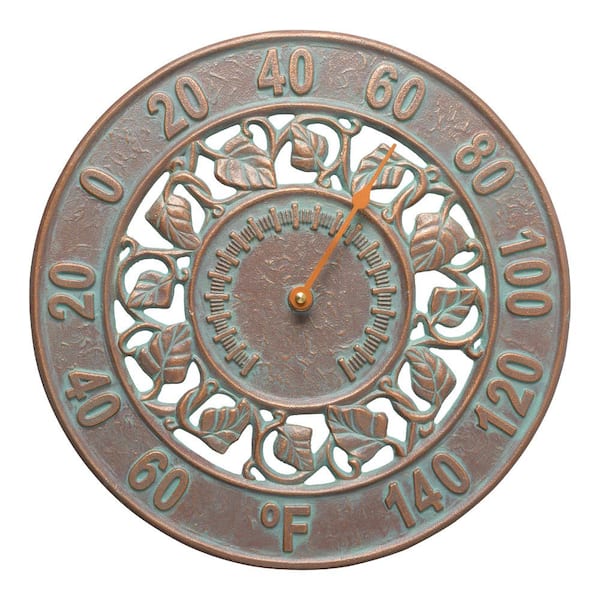 Verdigris Ivy Silhouette Thermometer