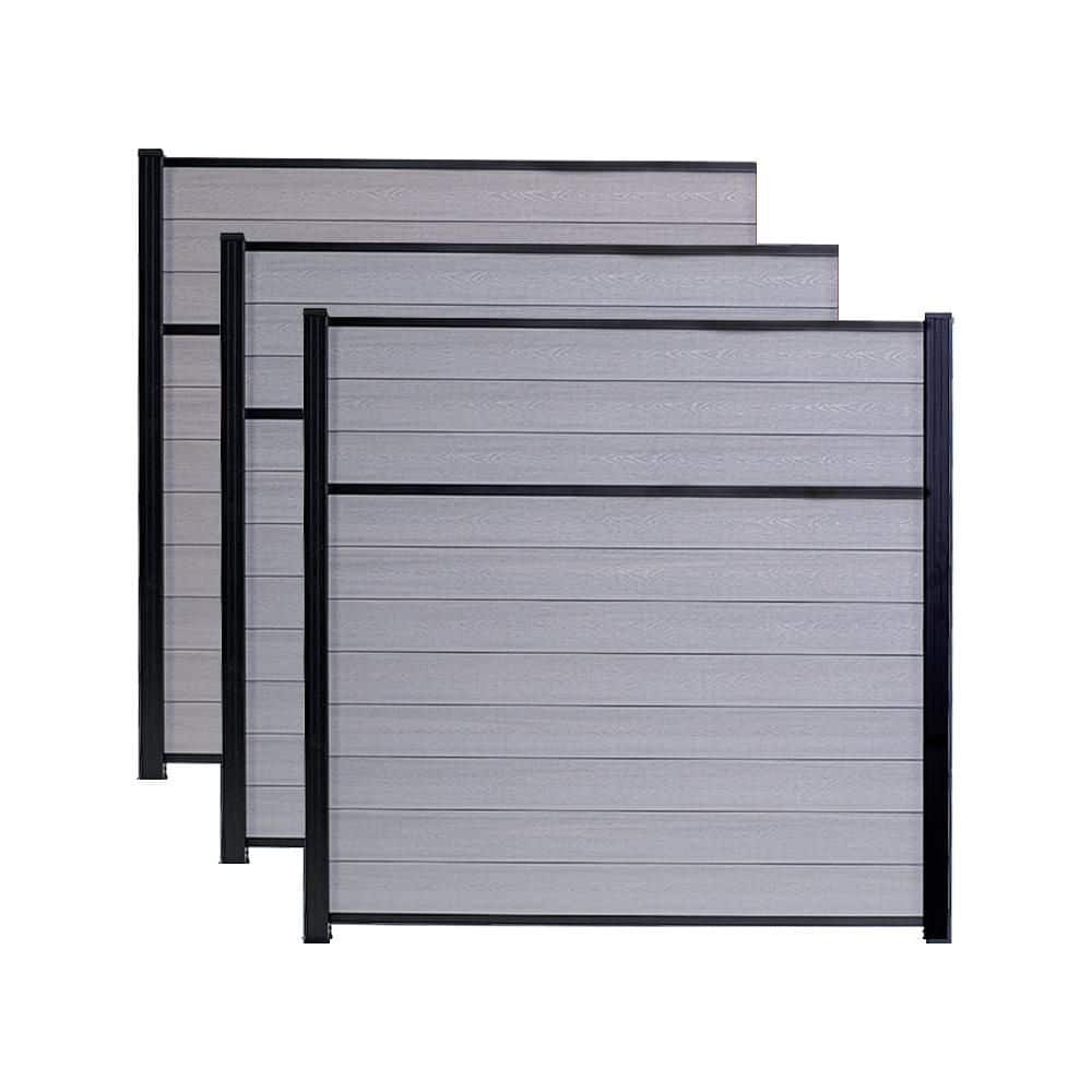 Classic Privacy 6 ft. x 6 ft. Storm Grey Composite Wood Board on Board Fence Panel (3-Pack) price history on PriceWatchPro