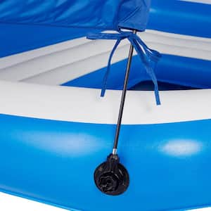 Tropical Breeze 6 Person Floating Island Lounge Raft Bundled with Vinyl Repair Patch Kit