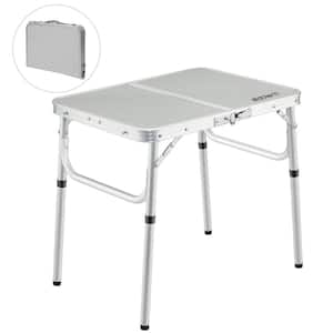 Small Folding Camping Table, 2 ft. Portable Aluminum Outdoor Folding Table Camping Table Adjustable Height