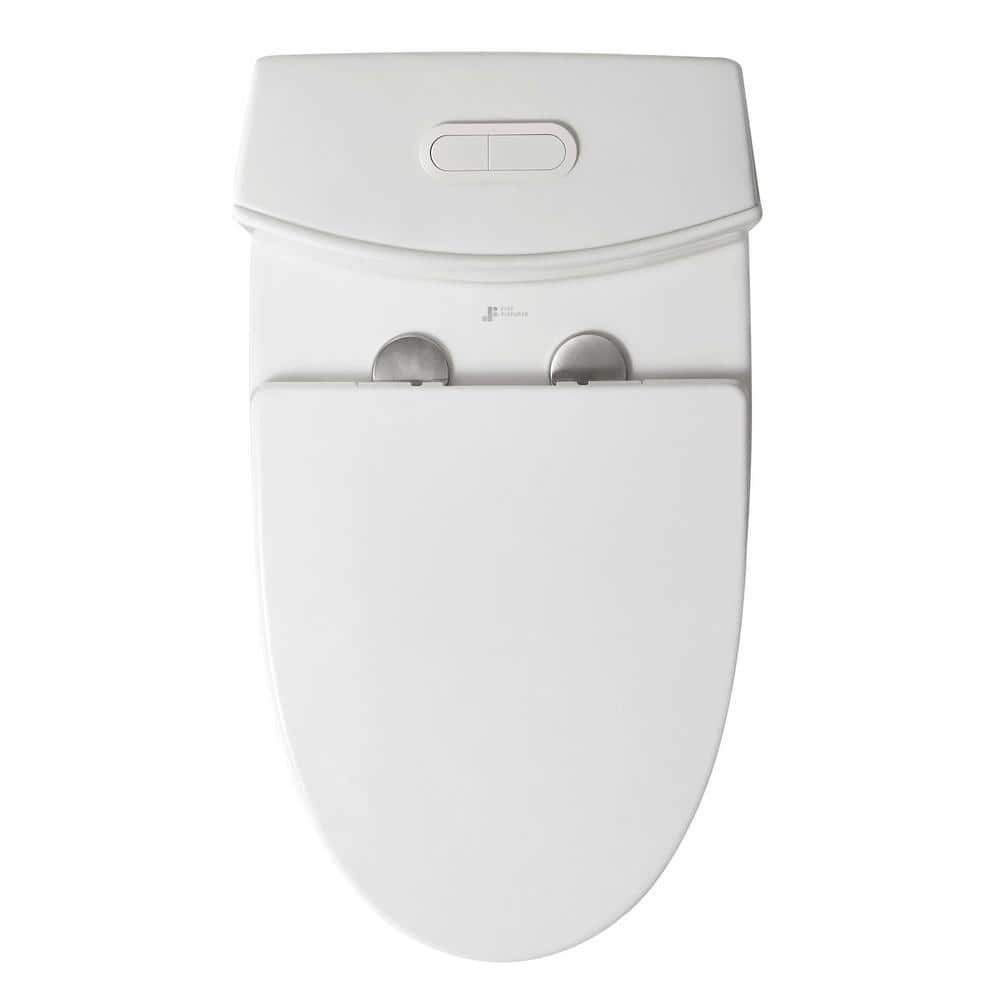Dual-Flush Elongated One-Piece Toilet with High Efficiency Flush