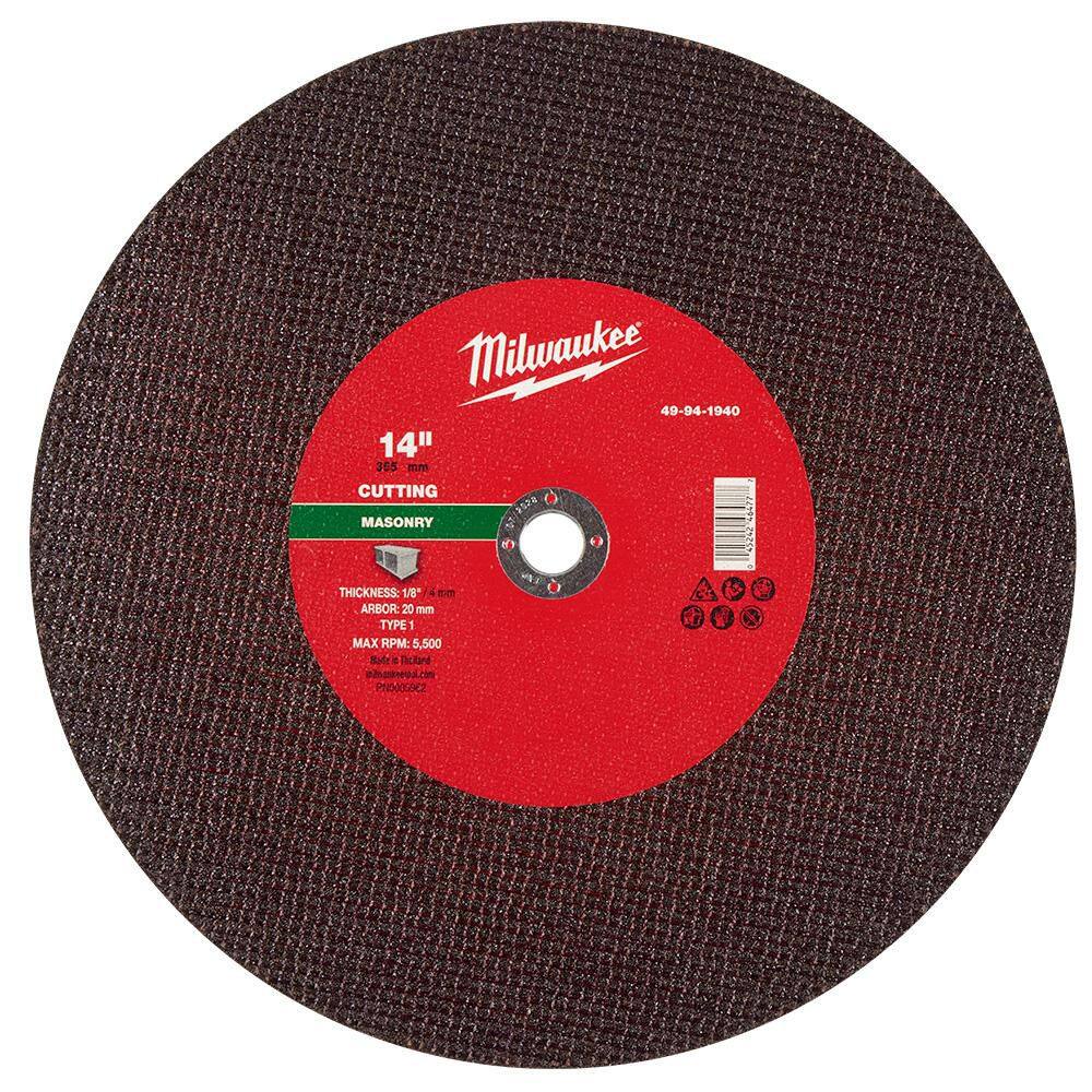 14 in. x 1/8 in. x 1 in. Masonry Cut Off Wheel -Type 1 price history on PriceWatchPro