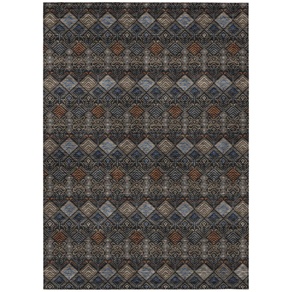 Chantille Machine Washable Indoor/Outdoor Abstract ACN2487 Black 5 ft. x 7 ft. 6 in. Area Rug price history on PriceWatchPro