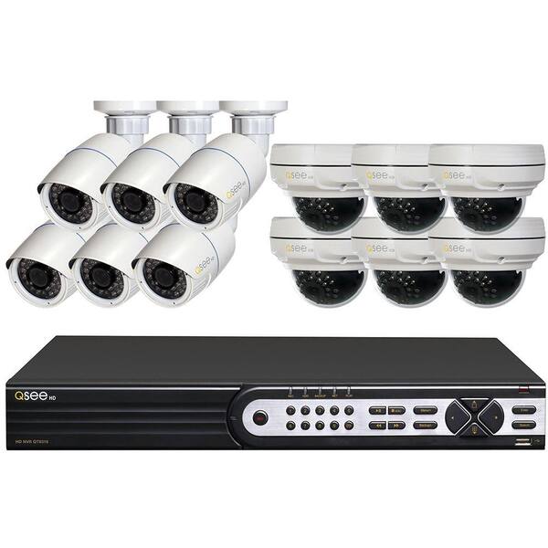 Q-SEE Platinum Series 16-Channel 4MP 3TB NVR Surveillance System with (6) Bullet and (6) Dome Cameras