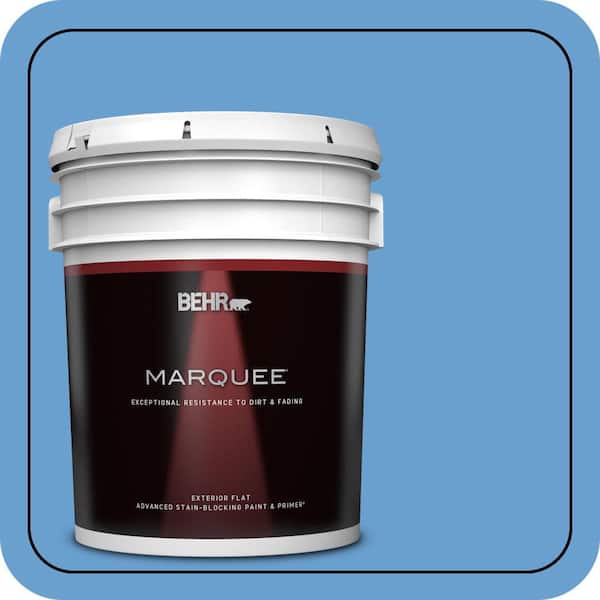 BEHR MARQUEE 5 gal. #P520-4 Cornflower Flat Exterior Paint & Primer