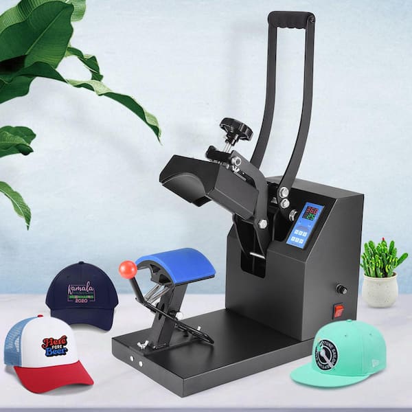 PNKKODW Hat Press Digital Baseball Cap Heat Press Machine 6x3.5 inch Clamshell Design Curved Element Cap Sublimation Transfer Press with LCD Timer