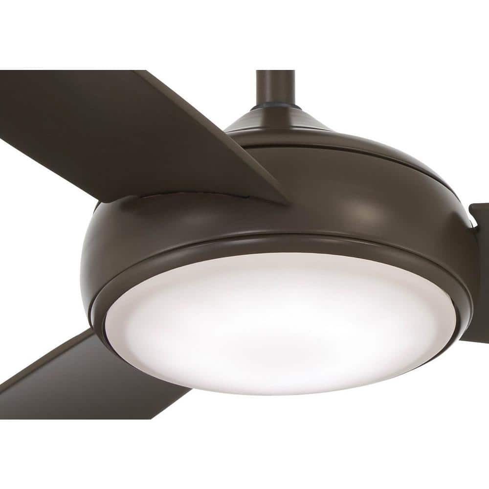 54" Smart LED Ceiling Fan in Oil Rubbed Bronze with Etched Opal Glass