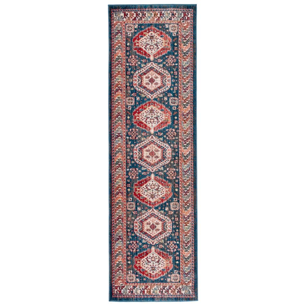 Kashan 3 ft. x 8 ft. Blue/Ivory Ornate Border Runner Rug price history on PriceWatchPro