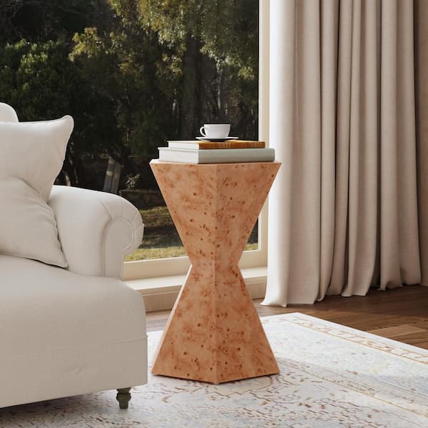 Butler Specialty Company Billie 20 in. W Medium Brown Hexagon Burl Wood Side Table