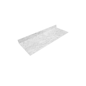 6 ft. L x 25 in. D Engineered Composite Countertop in Volakas Marble with Satin Finish