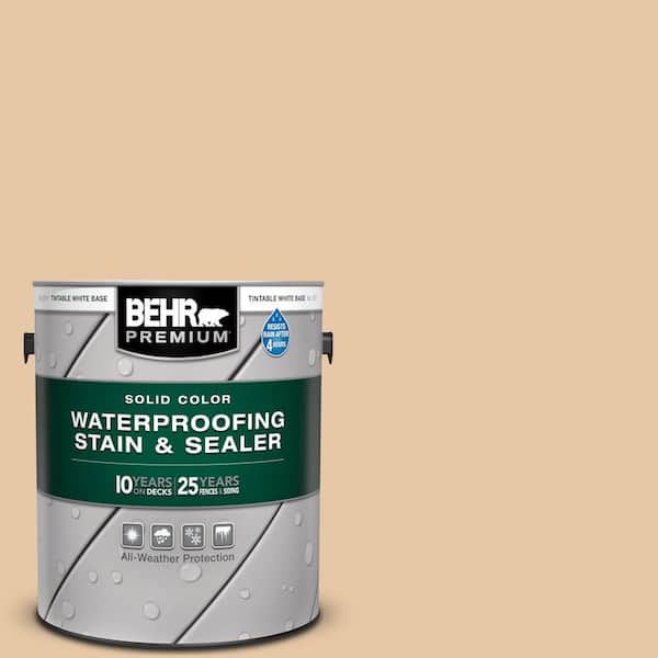 BEHR PREMIUM 1 gal. #SC-133 Yellow Cream Solid Color Waterproofing Exterior Wood Stain and Sealer