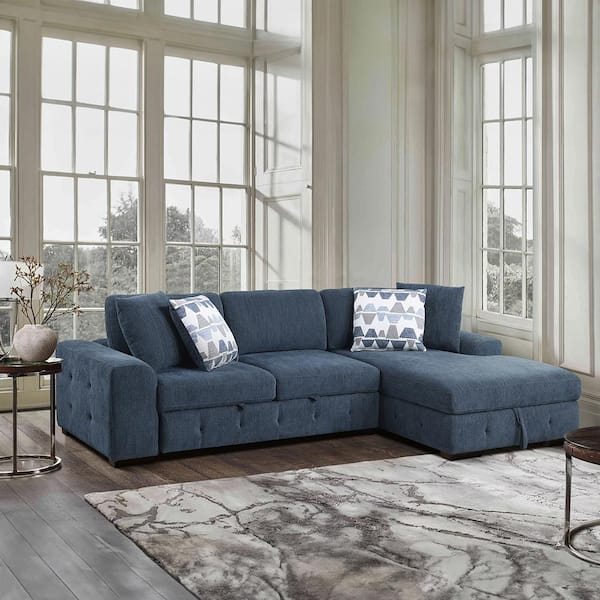 Lazzara Laconia 115 in. Straight Arm 2-Piece Chenille Sectional