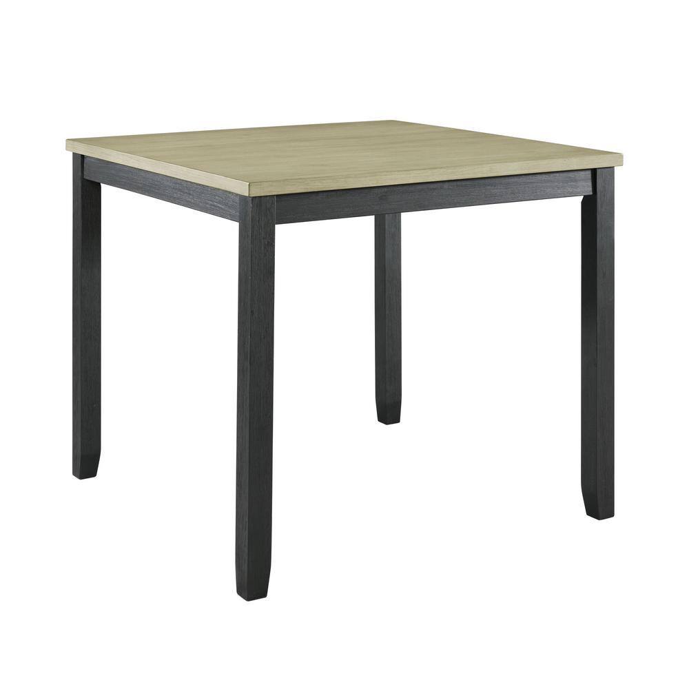 Modern 42" Square Counter Height Dining Set in Black and Gray