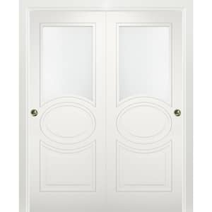 7012 48 in. x 80 in. White Finished MDF Sliding Door with Closet Bypass Hardware
