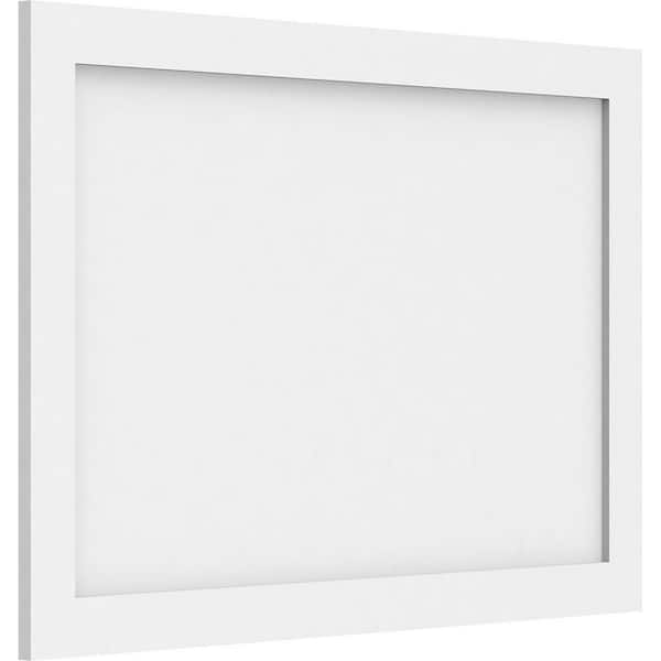 Ekena Millwork 5/8 in. x 2-2/3 ft. x 2 ft. Cornell Flat Panel White PVC ...