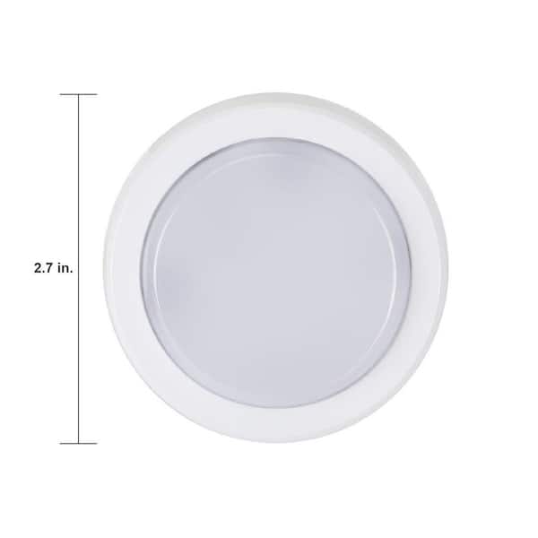 HDX 2.5 in. Battery Powered RGBW Integrated LED White Puck Light