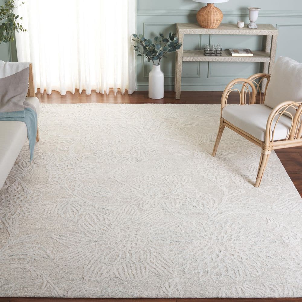 Jardin 9 ft. x 12 ft. Light Teal/Ivory Floral Area Rug price history on PriceWatchPro