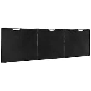 60 in. Rectangular Black Fabric Under Computer Desk Privacy Panel