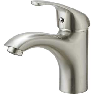 Single-Handle Single-Hole Modern Bathroom Faucet For Sink Drip-Free Vanity Sink Faucet in Brushed Nickel