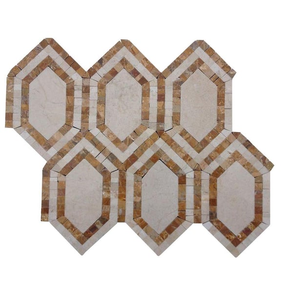 Ivy Hill Tile Infinite Crema Marfil Polished Marble Tile - 3 in. x 6 in. Tile Sample