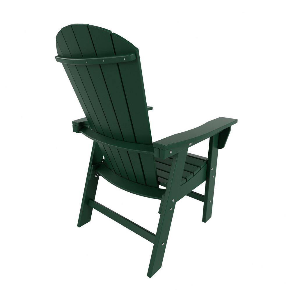 Altura Dark Green HDPE Adirondack Dining Chair