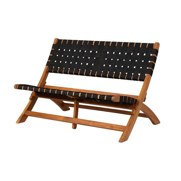 BALKENE HOME Sava Folding Wooden Indoor/Outdoor Bench