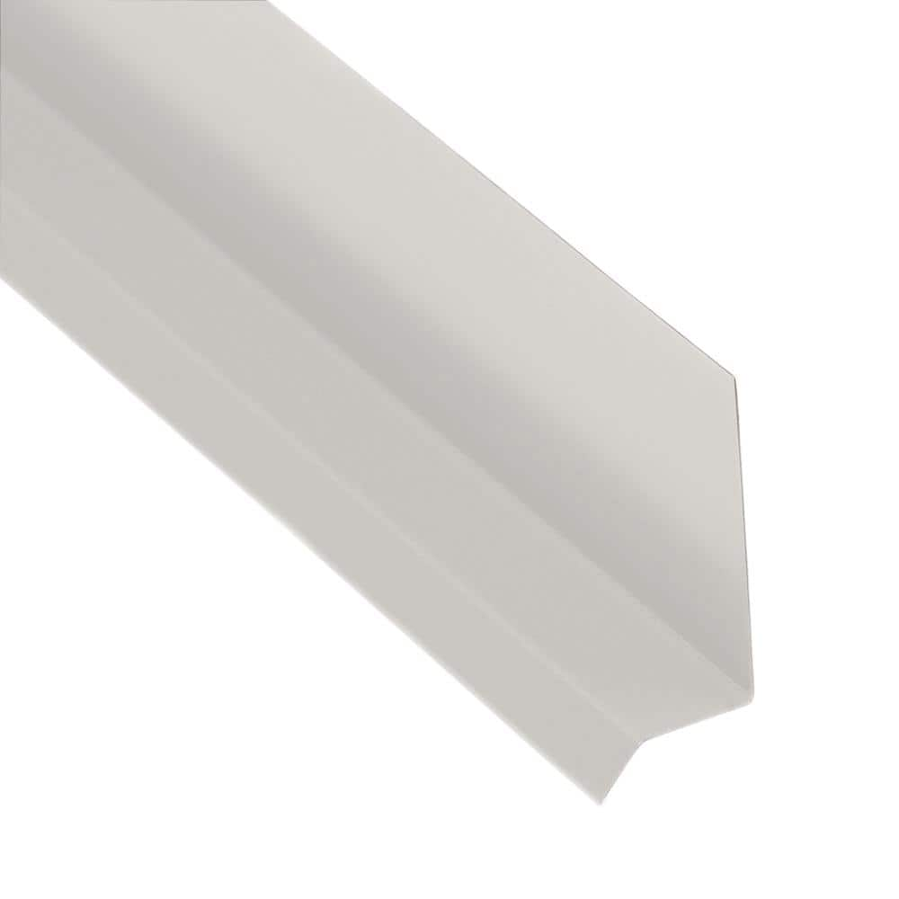 Metal Sales 1-1/4 in. x 10.5 ft. White Steel Drip Edge Flashing ...