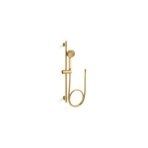 Elate 3-Spray Wall Mount Handheld Shower Head, 2.5 GPM in Vibrant Brushed Moderne Brass