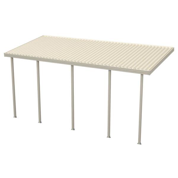 Integra 26 ft. x 12 ft. Ivory Aluminum Frame Patio Cover, 4 Posts 20 lbs. Snow Load