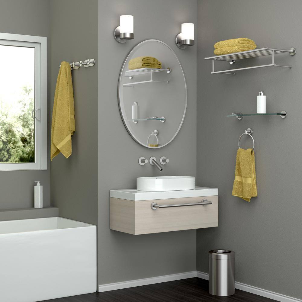 Satin Nickel Modern Wall Mounted Towel Ring