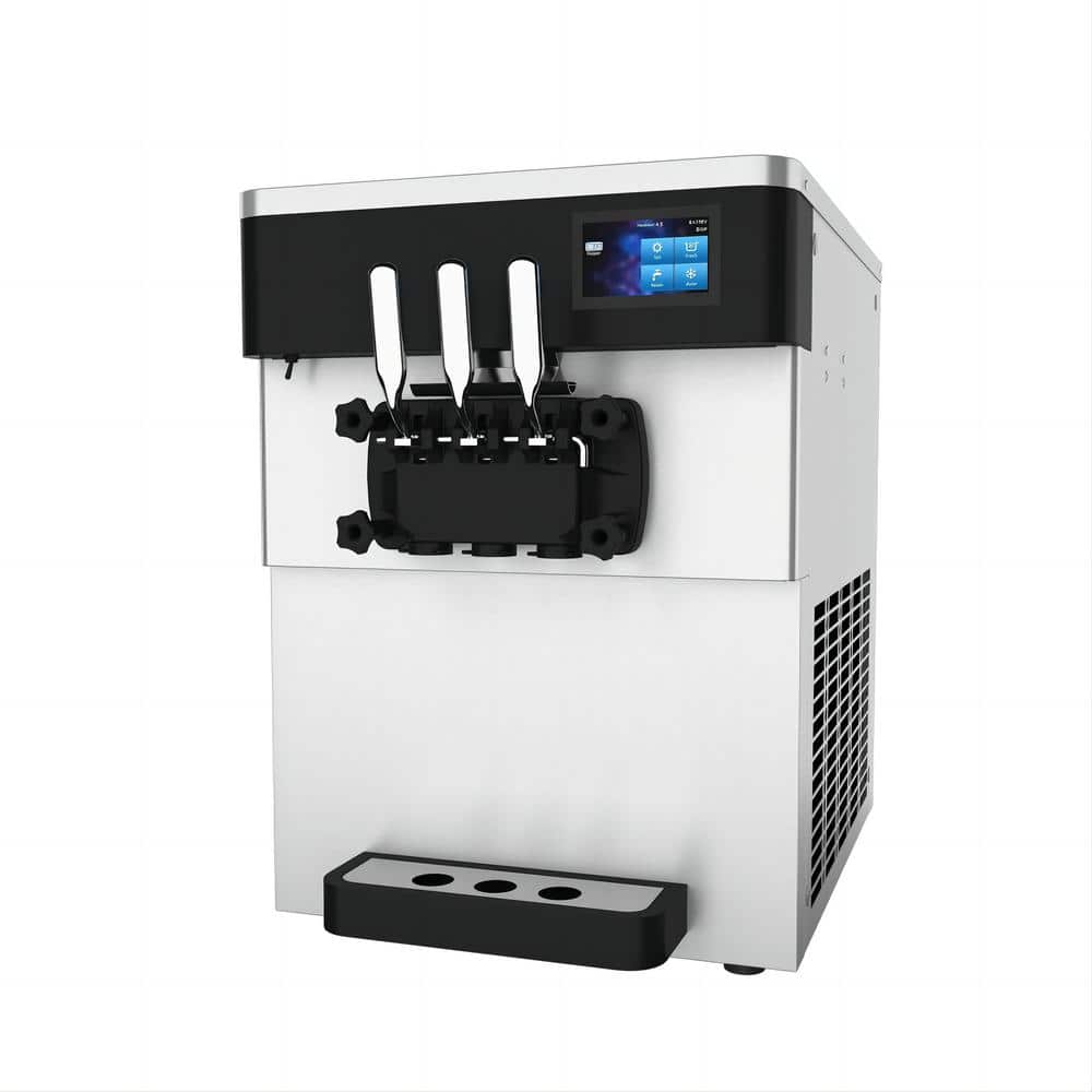 2200W Commercial Soft Ice Cream Machine 3 Flavors 5.3 to 7.4 Gal./H Pre-Cooling ,Silver price history on PriceWatchPro
