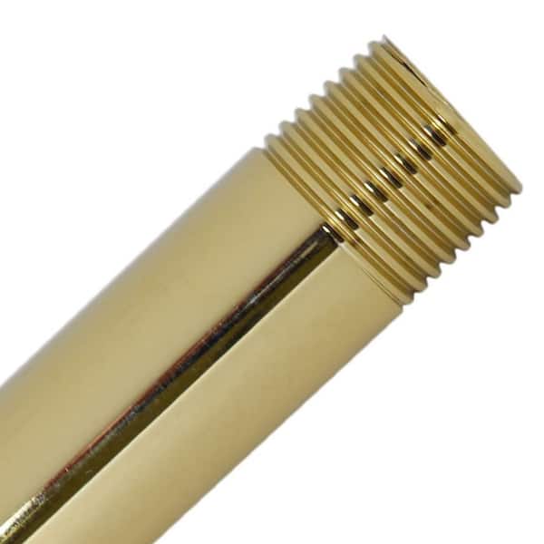 Naiture Brass 1/2 NPT Connection Threaded Pipe Fitting Nipple Heavy Duty, 24" Long, Chrome Finish - View #5