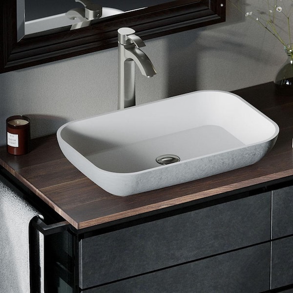 Mr Direct Vessel Bathroom Sink In Gray, How Tall Is A Vanity With Vessel Sinker