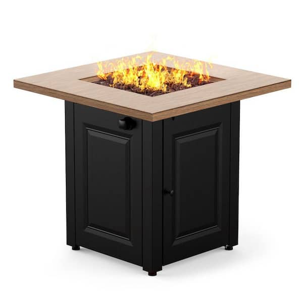Kitchen Fire Table Steel 28 in. Square Outdoor Propane Fire Pits Table, 50000 BTU Gas ...